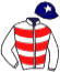 casaque portée par Piccone T. jockey du cheval de course HOT AND BEAUTY, information pmu ZETURF