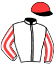 casaque portée par Valle Skar Mlle F. jockey du cheval de course CHANT DU LOUP, information pmu ZETURF