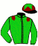 casaque portée par Marie Benj. jockey du cheval de course CRACKNELL, information pmu ZETURF