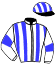 casaque portée par Lecoeuvre C. jockey du cheval de course ESTEPONA, information pmu ZETURF