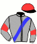 casaque portée par Berge C. jockey du cheval de course MASCALINO, information pmu ZETURF