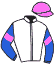 casaque portée par Crouch H. jockey du cheval de course SANDTRAP, information pmu ZETURF