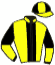 casaque portée par Santiago Mlle D. jockey du cheval de course ENNEDI, information pmu ZETURF casaque portée par Santiago Mlle D. jockey du cheval de course ENNEDI, information pmu ZETURF