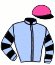 casaque portée par Courtalon Tho. jockey du cheval de course MISS WOO WOO, information pmu ZETURF