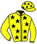 casaque portée par Velon Mlle M. jockey du cheval de course REMAMA, information pmu ZETURF casaque portée par Velon Mlle M. jockey du cheval de course REMAMA, information pmu ZETURF