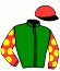 casaque portée par Delalande M. jockey du cheval de course THEOTOKOS, information pmu ZETURF