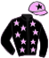 casaque portée par Guillochon J. jockey du cheval de course VALKANA, information pmu ZETURF