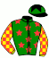 casaque portée par Lestrade B. jockey du cheval de course LIGHTLY SQUEEZE (GB), information pmu ZETURF