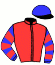 casaque portée par Madamet A. jockey du cheval de course POMELLATA (FR), information pmu ZETURF