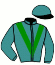 casaque portée par Chaussier R. jockey du cheval de course ELINKINE, information pmu ZETURF