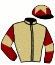casaque portée par Mayeur R. jockey du cheval de course JOSHUA'S FLAME, information pmu ZETURF