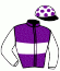 casaque portée par Ubeda D. jockey du cheval de course SACRE COEUR, information pmu ZETURF