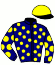 casaque portée par Meunier Gab. jockey du cheval de course BABY BUSINESS, information pmu ZETURF