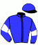 casaque portée par Siaffa G. jockey du cheval de course GOUTTE DE THAIX, information pmu ZETURF