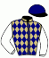 casaque portée par Mescam D. jockey du cheval de course JIPEKAA MACHIN, information pmu ZETURF