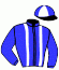 casaque portée par Zuliani L. jockey du cheval de course MONOCHROME, information pmu ZETURF