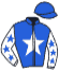 casaque portée par Riou C. jockey du cheval de course JENA SPORT, information pmu ZETURF