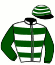 casaque portée par Piccone T. jockey du cheval de course LOOKING AT ME, information pmu ZETURF