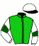 casaque portée par Roussel Leo jockey du cheval de course FINDON ROSE, information pmu ZETURF
