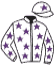 casaque portée par Belmont Cés. jockey du cheval de course AFGHANY, information pmu ZETURF