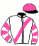 casaque portée par Boutin Hug. jockey du cheval de course ZARQANA, information pmu ZETURF