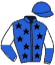 casaque portée par Tison Mlle S. jockey du cheval de course DANCE THE BLUES, information pmu ZETURF