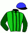 casaque portée par Sias Gio. jockey du cheval de course TOILE DE MAI, information pmu ZETURF