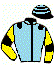casaque portée par Le Gland Mlle C. jockey du cheval de course QUEEN'S ANGEL, information pmu ZETURF