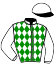 casaque portée par Mangione R. jockey du cheval de course DEVIL'SPEAK, information pmu ZETURF