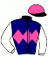 casaque portée par Ruis S. jockey du cheval de course NEELAKURINJI, information pmu ZETURF