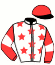 casaque portée par Ruet B. jockey du cheval de course JASMIN DE LA COUR, information pmu ZETURF