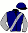 casaque portée par Lemoine Th. jockey du cheval de course IVOIRE LE FOL, information pmu ZETURF