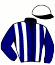 casaque portée par Lamy R. jockey du cheval de course GALEO D'AMARO, information pmu ZETURF