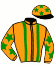 casaque portée par Lebourgeois Y. jockey du cheval de course HAVANE D'ELMA (FR), information pmu ZETURF