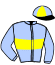 casaque portée par Huchede T. jockey du cheval de course DOMINO DE LA BRISE (FR), information pmu ZETURF