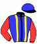 casaque portée par Van Pollaert Pie. jockey du cheval de course FLAMENCO FAC (FR), information pmu ZETURF