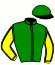 casaque portée par Koubiche J. jockey du cheval de course FREGATE ISLAND (FR), information pmu ZETURF