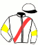 casaque portée par Abrivard M. jockey du cheval de course INDONESIA (FR), information pmu ZETURF