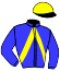 casaque portée par Thomain D. jockey du cheval de course HARRAH DIBAH (FR), information pmu ZETURF