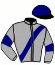 casaque portée par Desmigneux F. jockey du cheval de course IDOLE DE CALENDES (FR), information pmu ZETURF