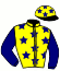 casaque portée par Barrier A. jockey du cheval de course HELIUM, information pmu ZETURF