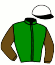 casaque portée par Ouvrie F. jockey du cheval de course INDIANA D'ESPACE (FR), information pmu ZETURF