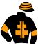 casaque portée par Dromigny T. jockey du cheval de course HERITIER LA VITAR (FR), information pmu ZETURF