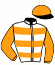 casaque portée par Lecoq H. jockey du cheval de course HIGH MONEY D'AVRAN (FR), information pmu ZETURF
