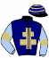 casaque portée par Jublot L. jockey du cheval de course IMAIL DE CARSI, information pmu ZETURF
