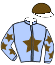 casaque portée par Abrivard A. jockey du cheval de course EARLY SOMOLLI (FR), information pmu ZETURF