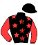 casaque portée par Ducrocq F. jockey du cheval de course FIRST WELL (FR), information pmu ZETURF