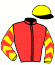 casaque portée par Le Creps R. jockey du cheval de course HISTOIRE D'ATOUT, information pmu ZETURF