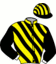 casaque portée par Bazire J. M. jockey du cheval de course FORSICA DU ROCHER, information pmu ZETURF