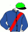 casaque portée par Bazire J. M. jockey du cheval de course FIRST BLOOD, information pmu ZETURF